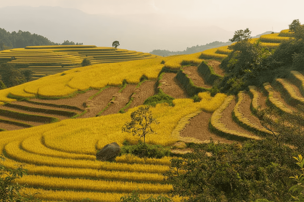 The golden rice season is considered the busiest time of the year in Ta Van